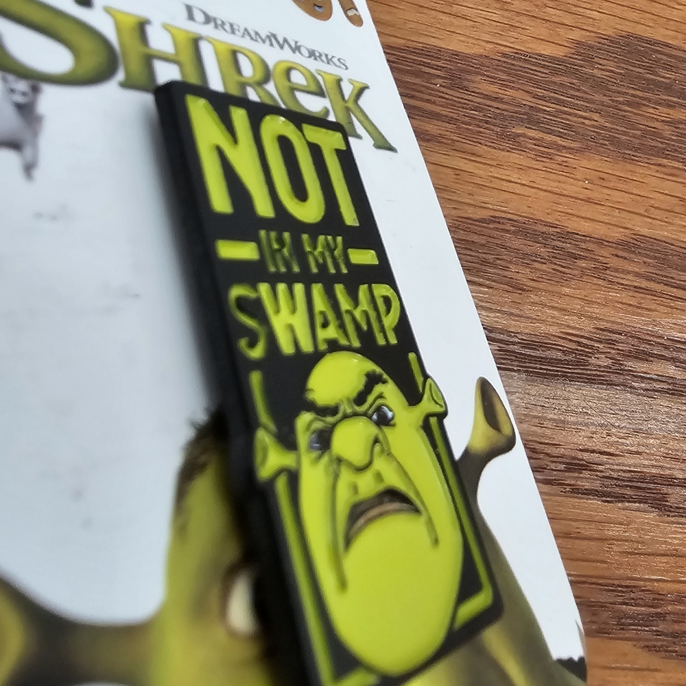 4/$10 Shrek Enamel Pin Not In My Swamp Bioworld Dreamworks NEW - Picture 3 of 6